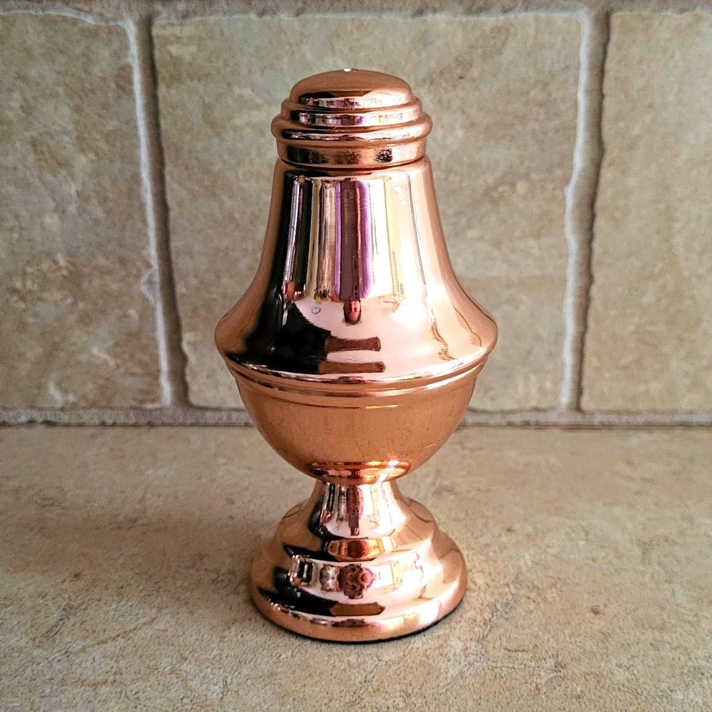 Williams-Sonoma Copper Metal Refillable Salt Shaker Modern Solid Replacement